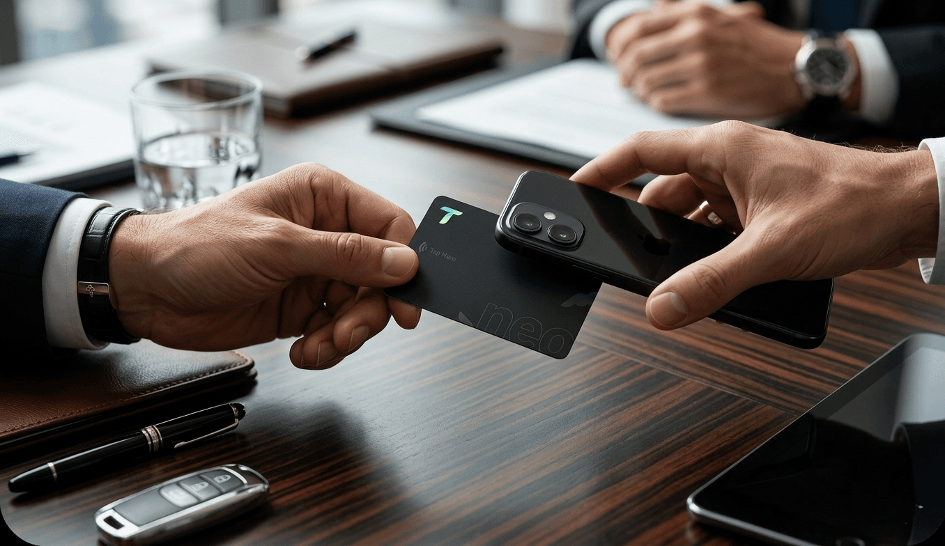 Business card exchange